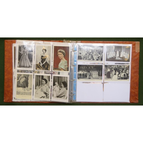 258 - Album containing Postcards, mainly Royalty and Commemorative related and some Local Interest etc, pl... 