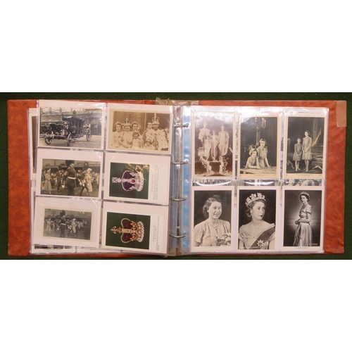 258 - Album containing Postcards, mainly Royalty and Commemorative related and some Local Interest etc, pl... 