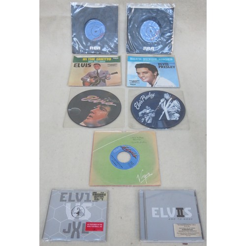 300 - RTV - Parcel of Five Elvis Presley singles, two picture discs plus two cd's