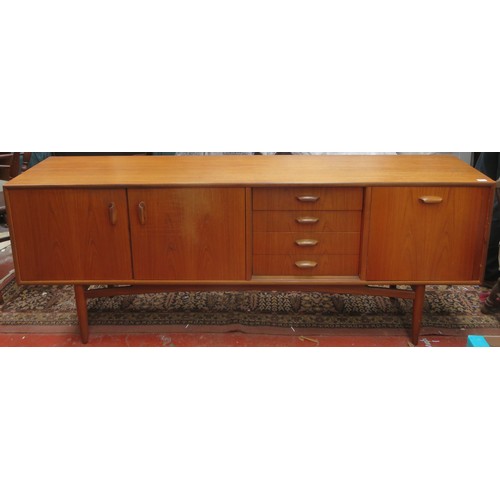 2 - G Plan mid 20th century teak long john sideboard. Approximately. 78cm H x 206cm W x 45.5cm D