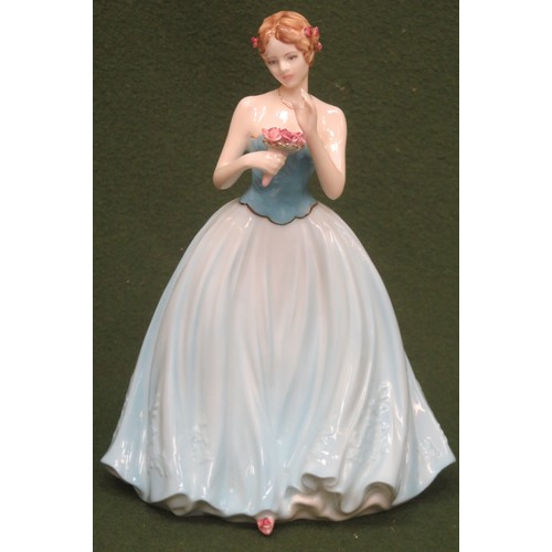 60 - Coalport limited edition glazed ceramic figure - Dearest Rose