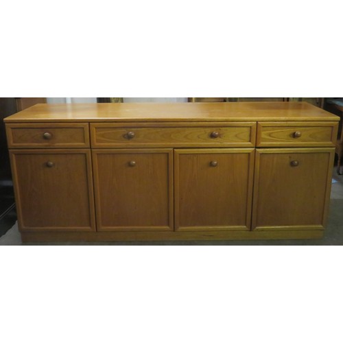 37 - Mid 20th century G Plan teak four door three drawer sideboard. Approximately. 73.5cm H x 173cm W x 4... 