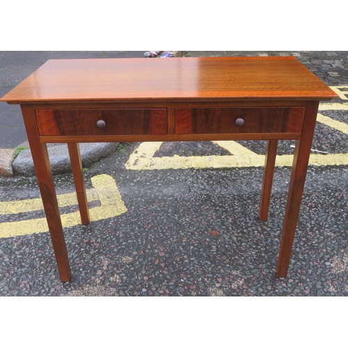 10B - 20th century mahogany two drawer side table, handmade by Steven Casey, West Kirby. Approx. 71.5cm H ... 