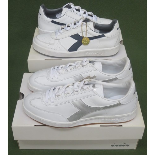 210 - Two pairs of boxed Diadora trainers, both size 9