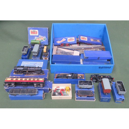 65A - Parcel of Hornby Dublo including Locomotives, figures, trucks, accesories, track etc