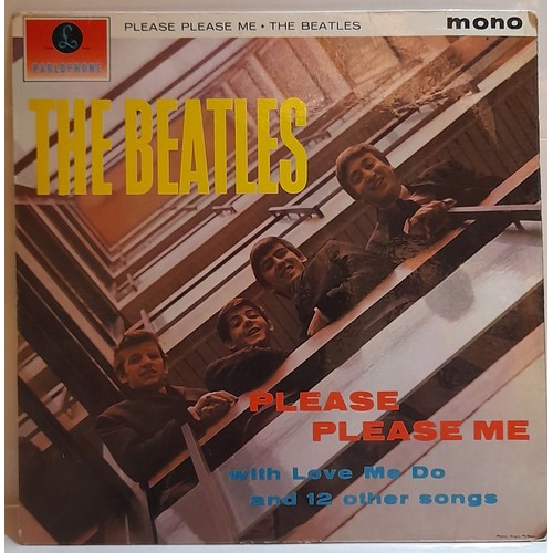 14 - Please Please Me Mono LP Black and Gold label with Dick James credits labels are clean vinyl conditi... 