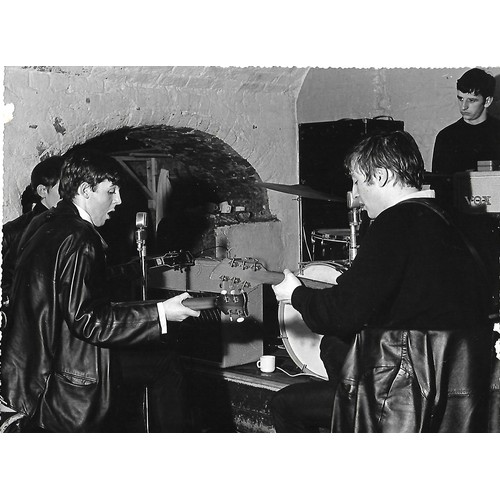 31 - Peter Kaye Photograph of The Beatles rehearsing at The Cavern Club Liverpool 22nd August 1962 stampe... 