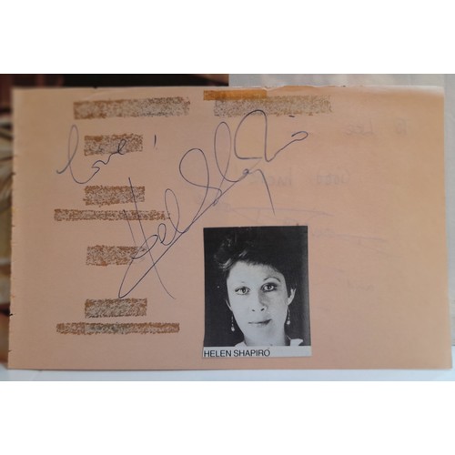 84 - Small collection of Helen Shapiro memorabilia including signature