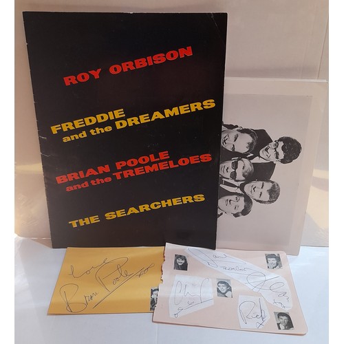 88 - Brian Poole and the Tremeloes tour programme and signed pages from autograph book