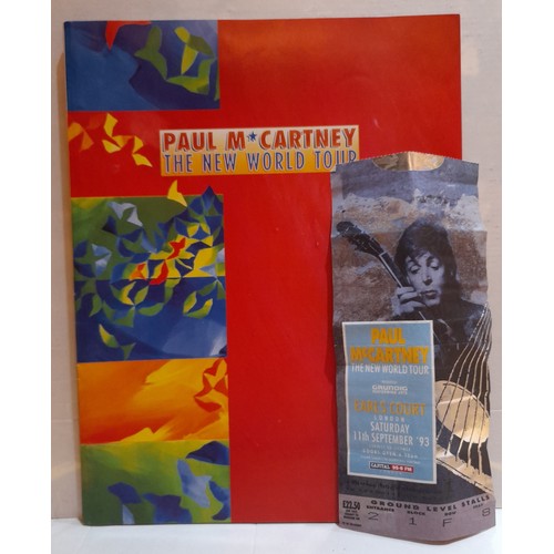 98 - Four Paul McCartney concert programmes and concert ticket for London Earls Court