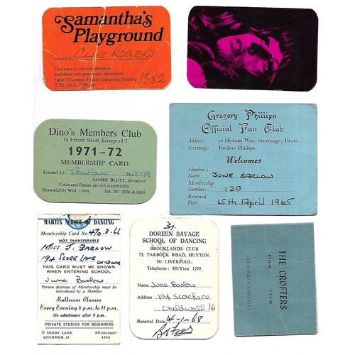 107 - Thirteen Liverpool Area club membership cards including La Bamba and Beachcomber