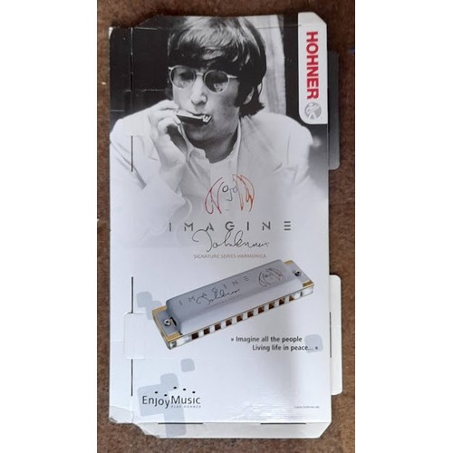 155 - John Lennon Hohner Harmonica promotional display board