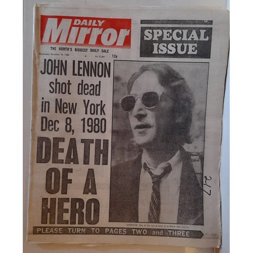 158 - A collection of scrapbooks and Lennon newspapers