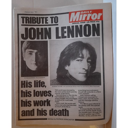 158 - A collection of scrapbooks and Lennon newspapers