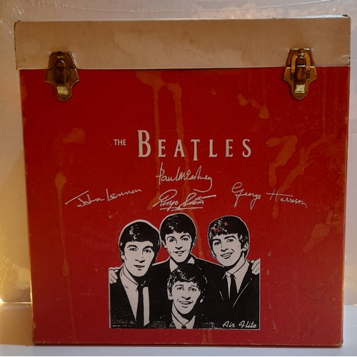 165 - The Beatles 33RPM large red record box by Air-Flite USA 1964