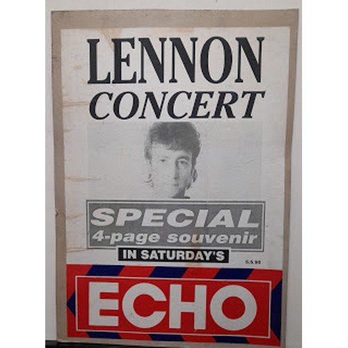 174 - Three Beatles related promotional items Agfa Promo with Free Lennon Glasses, Liverpool Echo Lennon C... 