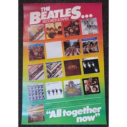 178 - Five Beatles promotional posters including Beatles Ballads and 20 Greatest Hits