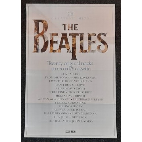 178 - Five Beatles promotional posters including Beatles Ballads and 20 Greatest Hits