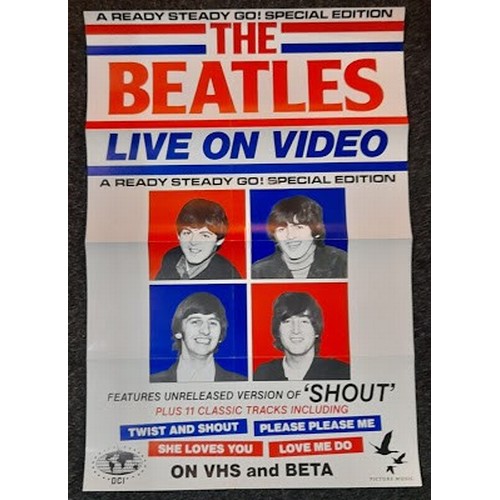 178 - Five Beatles promotional posters including Beatles Ballads and 20 Greatest Hits