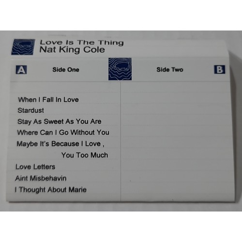 198 - Nat King Cole Love Is The Thing cassette with Hog Hill Mill studio inlay card and label