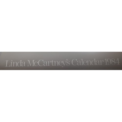 203 - Two Linda McCartney Calendars from 1983 & 1984 with original mailing tubes both addressed to Geoff E... 