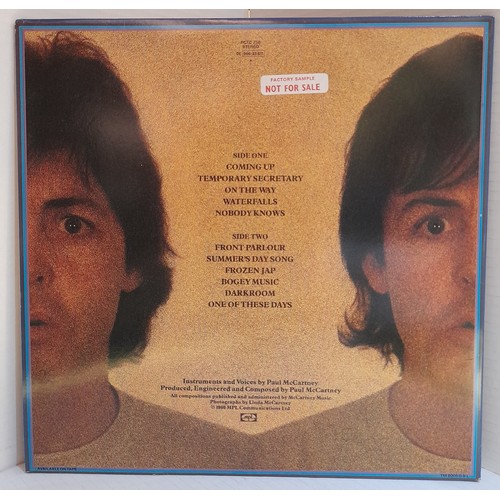 235 - Paul McCartney McCartney II PCTC 258 UK Album with Factory Sample Not For Sale stickers on sleeve