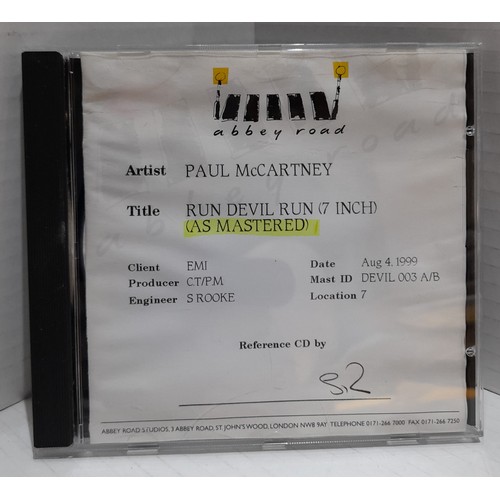 237 - A collection of four Paul McCartney Run Devil Run era Abbey Road Acetate CD’s DEVIL 1, DEVIL 2, DEVI... 