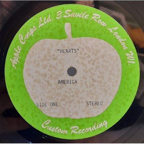 253 - America Hearts Album Apple Custom Label two sided test pressing. Album was release in 1975 and produ... 