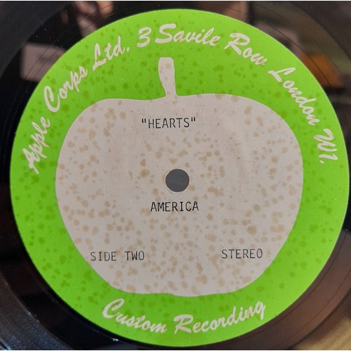 253 - America Hearts Album Apple Custom Label two sided test pressing. Album was release in 1975 and produ... 