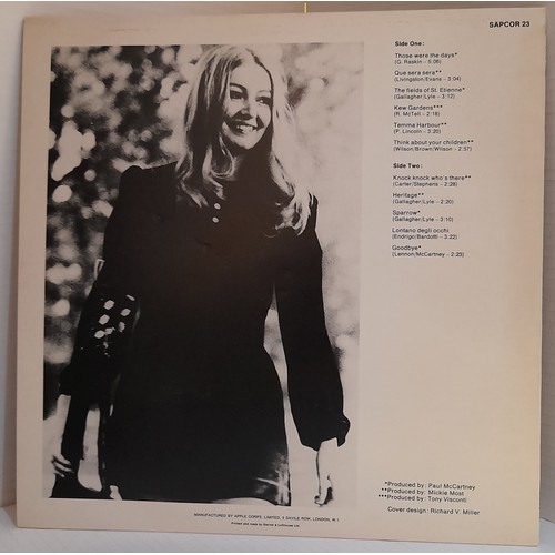 262 - Mary Hopkins Those Were The Days SAPCOR23 Album with Demo Record Not For Sale Label plus a copy of E... 