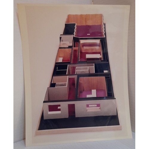 265 - Four 10”x 8” colour photographs of the model layout of Apple Studios 3 Savile Row. In brown envelope... 