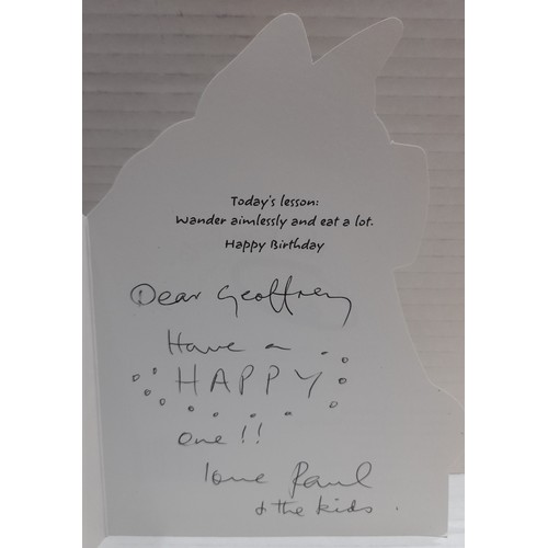 278 - Far Side Birthday Card with mailing envelope dated 6 December 1999 addressed to Geoff Emerick from P... 