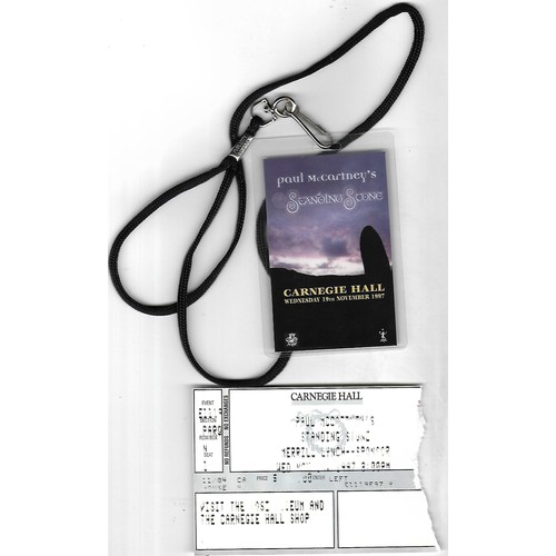 286 - Collection of tickets and passes and notes with regards performance of Paul McCartney’s Standing Sto... 