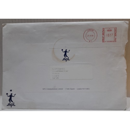 287 - Collection of MPL memorabilia including compliments slip, envelopes and faxes, some address to Geoff... 