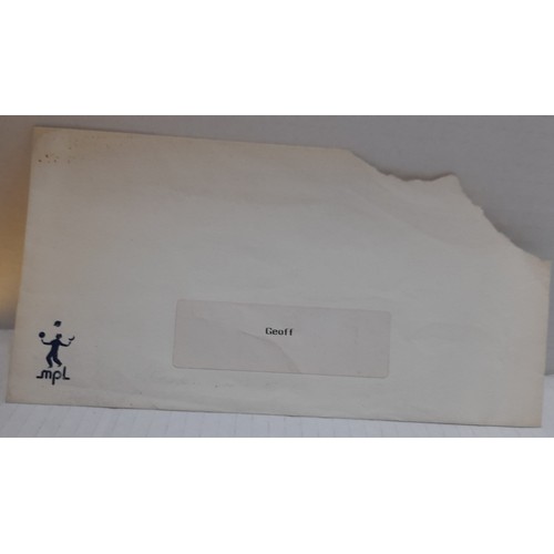 287 - Collection of MPL memorabilia including compliments slip, envelopes and faxes, some address to Geoff... 