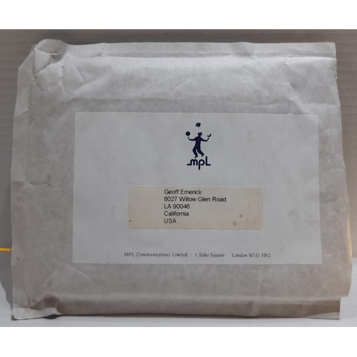 288 - MPL Padded Envelope containing letter to Geoff Emerick which reads “I am enclosing a couple of recor... 