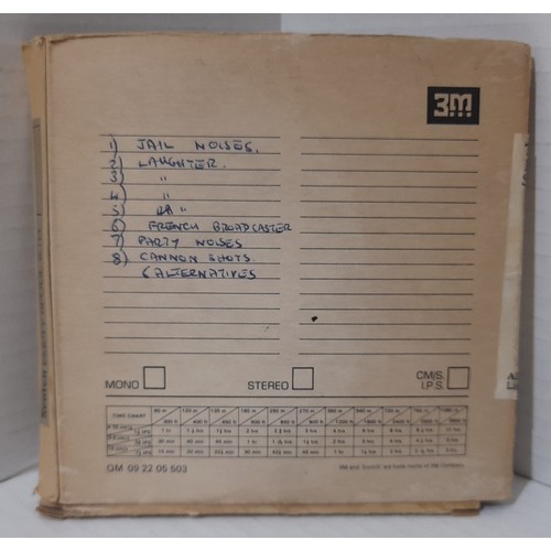 292 - Scotch Tape box marked Paul McCartney 20a Kingsway contain Reel to Reel tape with various sound effe... 