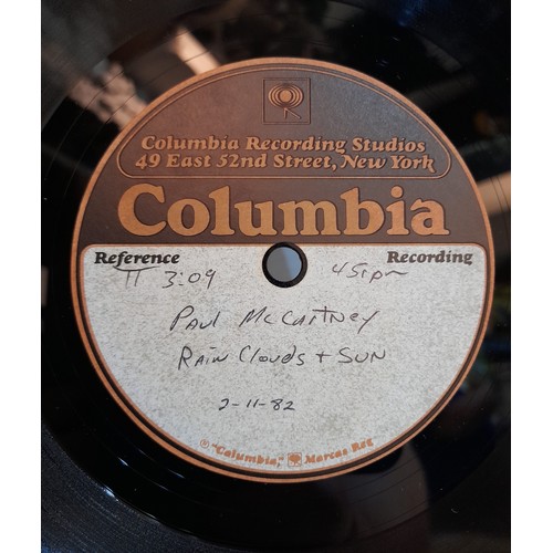 297 - Columbia Recording Studios 10” Acetates for Paul McCartney Ebony & Ivory & Rainclouds both dated 2-1... 