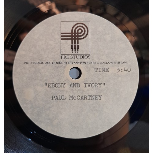 298 - PRT Studios 10” Acetates for Paul McCartney Ebony & Ivory 3.40 & Rainclouds & Sun 3.05