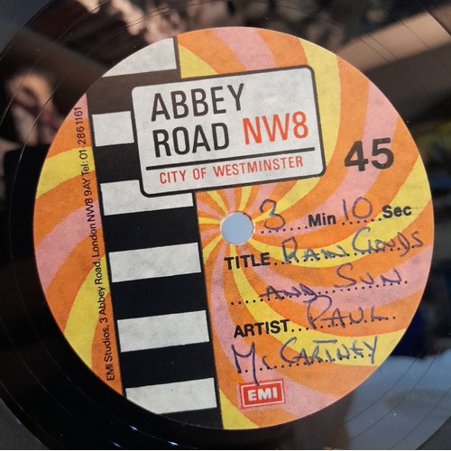 299 - Abbey Road Studios 10” double sided Acetate for Paul McCartney Ebony & Ivory 3.42 and Rainclouds & S... 