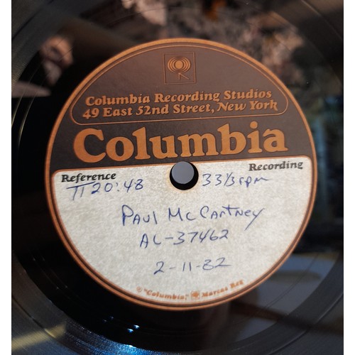 300 - Two Columbia Recording Studios 12” Acetate’s for Paul McCartney Tug of War LP side’s one and two bot... 