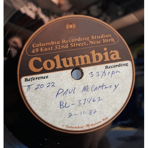 300 - Two Columbia Recording Studios 12” Acetate’s for Paul McCartney Tug of War LP side’s one and two bot... 