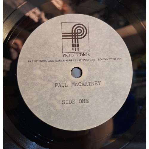 301 - Two PRT Studios 12” Acetates for Paul McCartney Tug Of War LP, labels just say Paul McCartney Side O... 