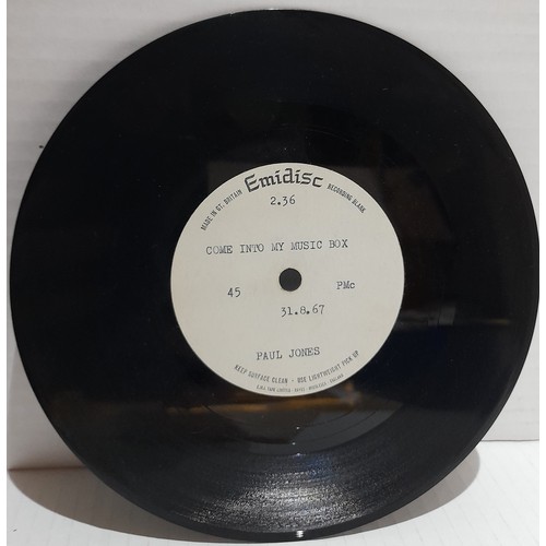 315 - Collection of nine Emidisc white label acetates including Manfred Man Pretty Flamingo, Paul Jones Co... 