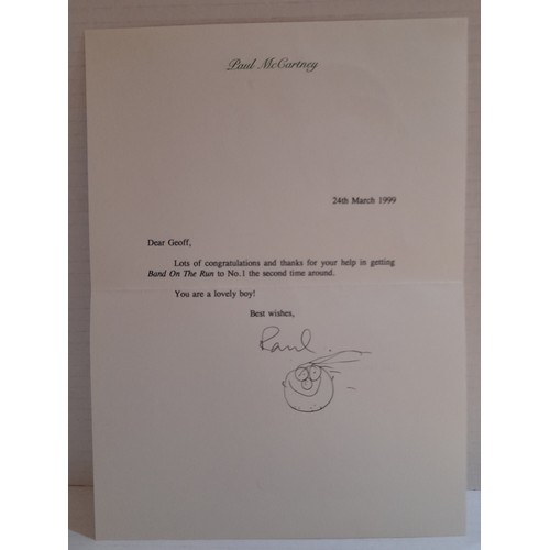 317 - Envelope dated 25-3-99 containing letter from Paul McCartney dated 24th March 1999 regarding Band on... 