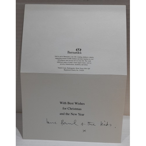 322 - Christmas card sent to Geoff Emerick inside written Love Paul & The Kids x