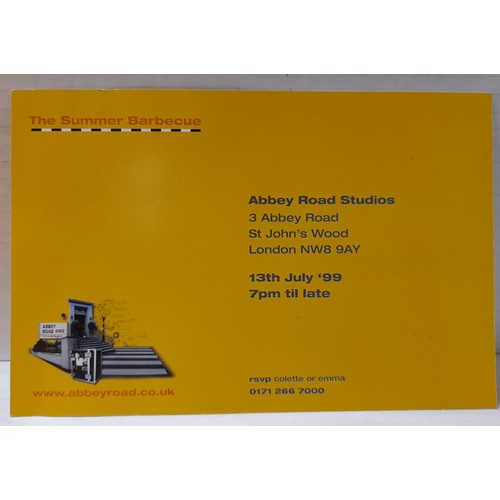 340 - Abbey Playback Book, Abbey Road Summer Barbecue Invitation 13th July 99, EMI100 Press kit, EMI Tape ... 