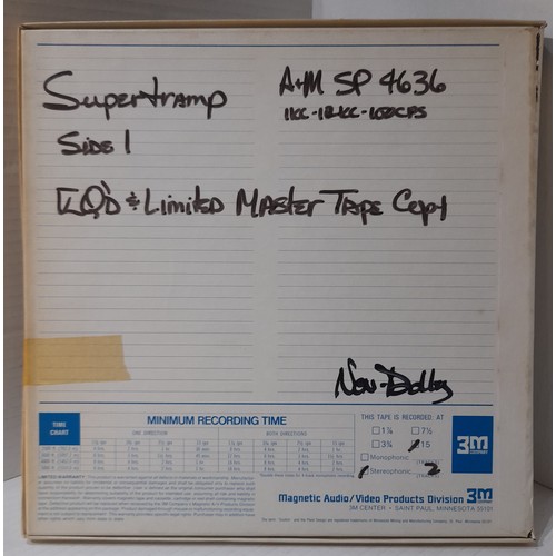 351 - Three Scotch Reel to Reel tapes featuring Supertramp AM SP4636 with Side 1 and Side 2 Non-Dolby and ... 