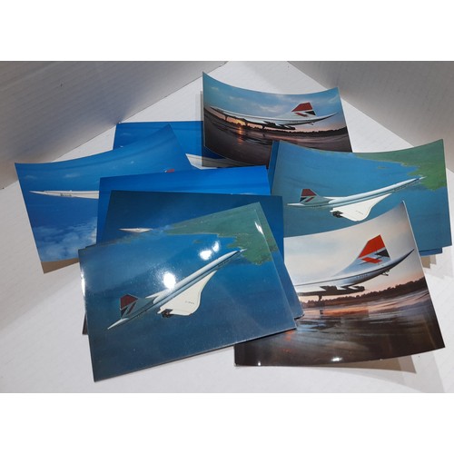 368 - A collection of memorabilia relating to Concorde including three blank travel certificates ten folde... 