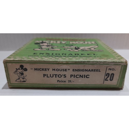 369 - Three Walt Disney Ensignareel 16mm films Pluto’s Picnic No 20, Runaway Train No 27 and Jolly Farmer ... 